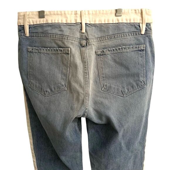 FRAME Denim Le Crop Mini Boot Jeans Color- Block in Olin Size 29 - Picture 6 of 9